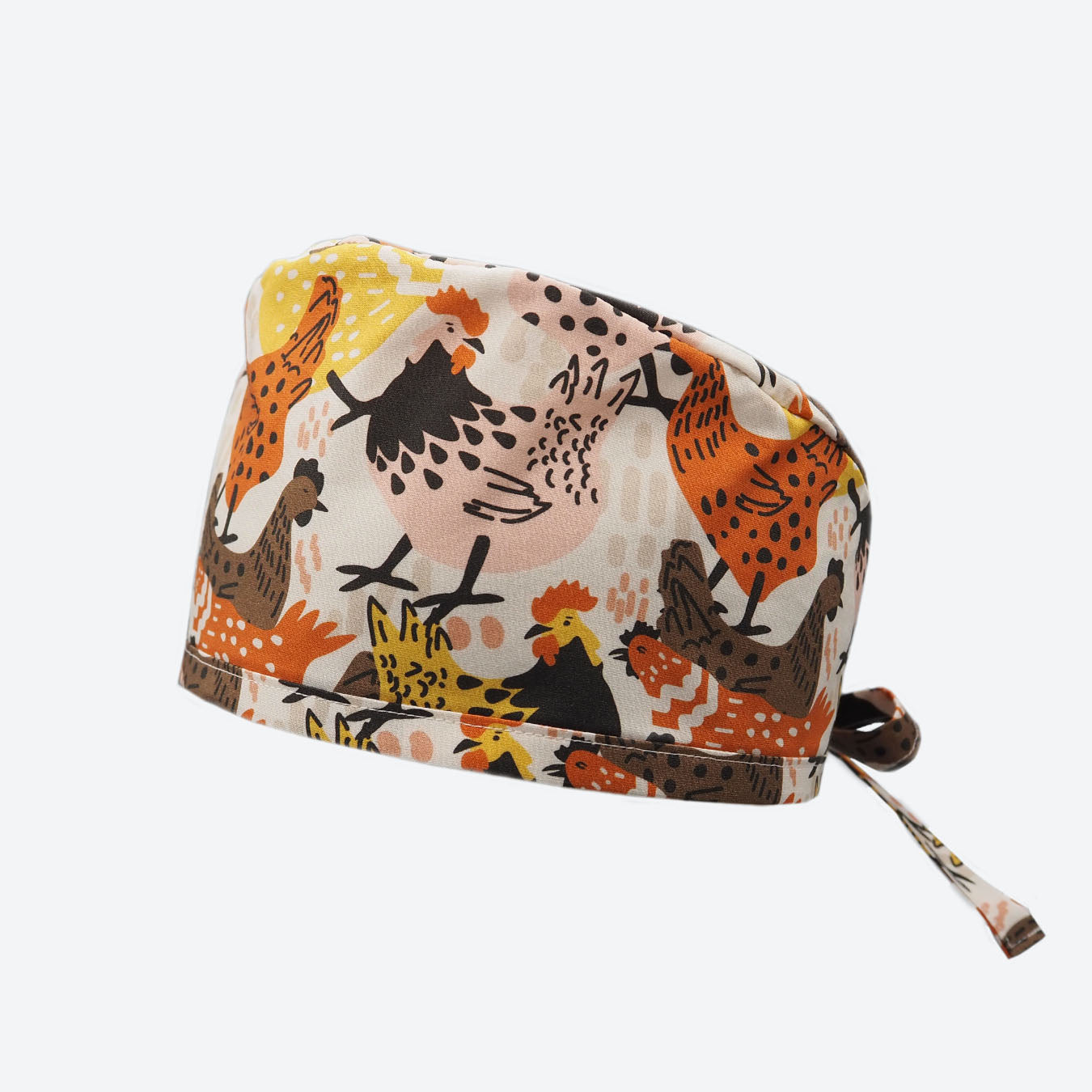 Wild Chickens - Bandana OP Haube - OP Haube aus Stoff - Gluecksbringer
