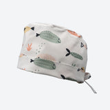 Happy Fish - Anpassbare OP Haube - OP Haube aus Stoff - Gluecksbringer