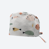 Happy Fish - Bandana OP Haube - OP Haube aus Stoff - Gluecksbringer